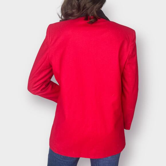 90s Sag Harbor Wool Blazer‎ with Black Collar - Picture 6 of 7